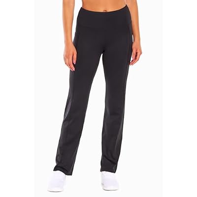 Bally Total Fitness Womens Flare Comfort High Rise Pocket Pant