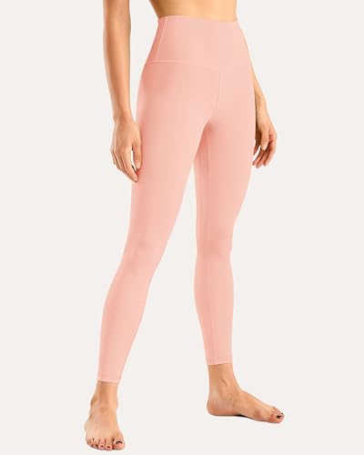 MXYMXY Buttery Soft Second-Skin Mivral High Waisted Yoga Leggings for Women 7/8 Lounge Pants Everyday Wear Blush Pink — view 4