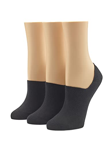 Image of HUE womens Cotton Arch Hug Liner Sock 3 Pair Pack