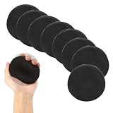Confezione da 8 cuscinetti antivibrazione per lavatrice, tappetini in EVA ammortizzanti per asciugatrice, tapis roulant, riduzione del rumore, per pavimenti in legno duro, colore nero (rotondo)