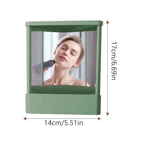 Espejo de reflejo real e imagen no inversa para maquillaje 6