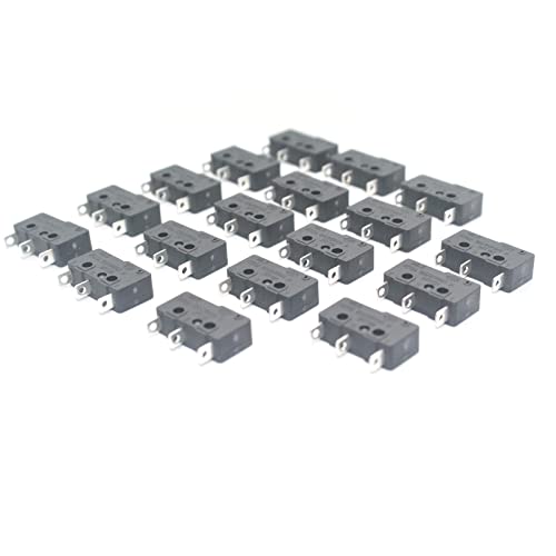 Micro Switch 5A 125/250Vac Spdt 1No 1Nc Normally Open Close Limit Switch -3 Pins Tact Micro Switches Boxed （18Pcs）None Hinge Lever. #TOP4