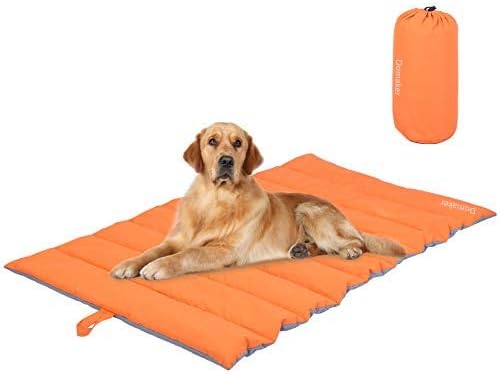 Domaker Travel Pet Mats,Dog Bed 43.3"x26.77",Waterproof Washable Dog Mat,Large Dog Cat Bed with Portable Storage Carry Bag for Camping…