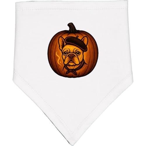 inktastic Halloween French Bulldog Pumpkin Baby Bandana Bib