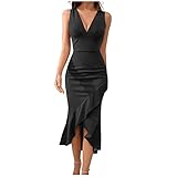 💕💕Material: Dieses Kleider damen besteht aus hochwertiger Material, fühlt sich toll auf der Haut und der sich weich und bequem anfühlt, und nicht zerknittert.