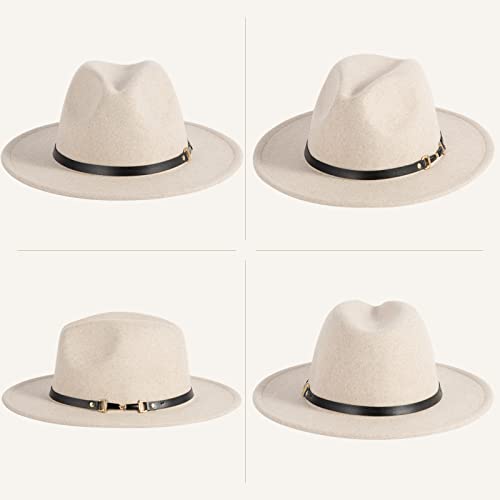Verabella Fedora Hats For Women Winter Fashionable Felt Panama Fedora Hats For Women, Shrimp L/Xl #TOP1