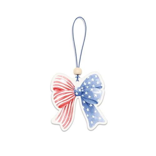 Image of Studio Oh! Stars & Stripes Set of 2 Hanging Car Air Freshener, Long-Lasting Fragrance, Odor Eliminator, Scented Car Accessory for Auto Interior, Decorative Air Freshener, 4 x 7.5 in