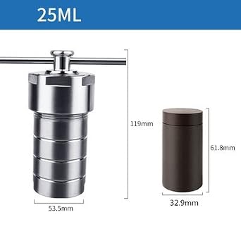 Hydrothermal Synthesis Autoclave Reactor w/PPL Lined Vessel Lined 25ml
