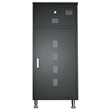 cassetta+per+pacchi+corriere80x40x40cm，Verrouillable, Montaggio su piattaforma, Impermeabile, Antifurtoper Casa e Ufficio，Nero carbone