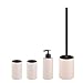 Produktbild kela Badset Matsi, 4-teilig, Keramik, wolkenrosa, 2X Becher, 1x Seifenspender 300 ml, 1x WC-Garnitur, 390234