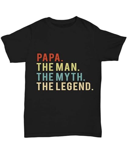 Papa The Man Myth Legend T Shirt For Dad Fathers Day Men Birthday tee Gift Humorous tee Shirt XXL