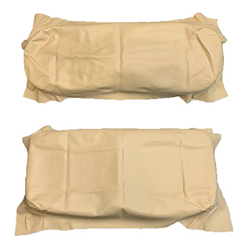 A.A Buff Front Seat Cover Set for Club Car DS 2000.5-Up Golf Cart 101998201, 102060501 (Complete Set, Buff)