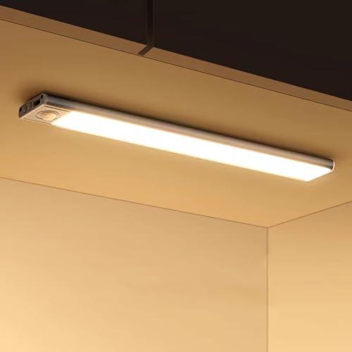 FREMON LED Sottopensile Cucina, 2Pezzi 30CM Luce Armadio con Sensore di Movimento,3 Temperature di Colori, 4 Modalità Barra LED Ricaricabile Dimmerabile, Luce LED Magnetica Senza Fili per Guardaroba
