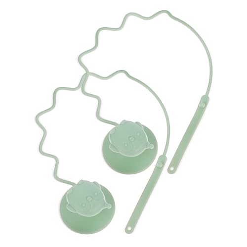 Milisten Baby Utensils Spoons Silicone Training Spoon Fork Holder Suction Cup Fork 1 Pair Prevent Chain Drop