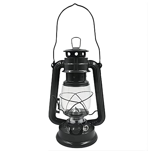 JAHEZYAN Lampada a Cherosene per uragani per Interni Lanterna a Petrolio Vintage in Metallo Luci da Tempesta Lampada a Olio in Ferro da 24 cm Lanterna a uragani appesa per Uso Interno ed Esterno Lant