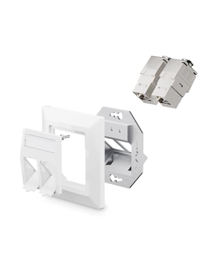 Mini CAT8 Keystone Jack Module: Dimensioni compatte, coperture in plastica su entrambi i lati per proteggere dai cortocircuiti, connettore isolato LSA a 8 pin per cavi per montaggio rigido, sezione del cavo: filo pieno/filo pieno AWG 22-25.