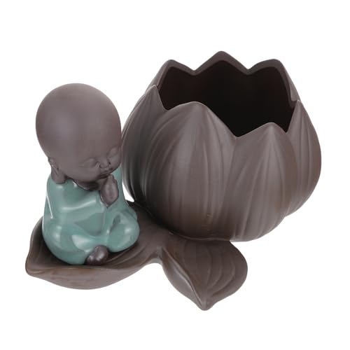 LIOOBO Fish Tank Decoration Fake Artificial Fern Aquarium Decorations Indoor Plant Stand Charms Home Decor Ornaments Fish Tank Background Artificial Plants for Ceramics Grey