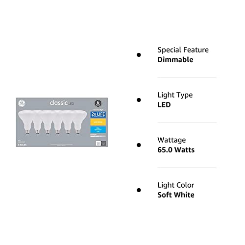 Ge Classic 65 W Equivalent Dimmable Soft White R30 Led Light Bulbs, 6-Pack #TOP2