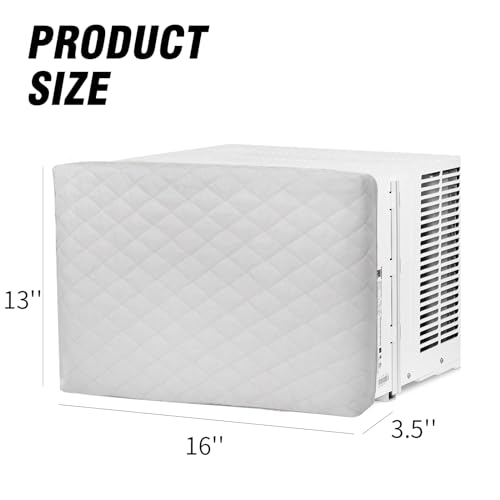EATAKWARD AC Cover Indoor, 16"x 13"x 3.5" Air Conditioner Cover Inside Window AC Unit Cover, Double Insulation with Elastic Strap