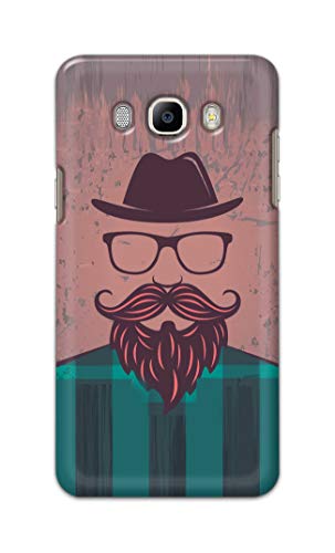 Image of PRINTFIDAA Man Icon with Beard Shirt Hipster Printed Designer Hard Case for Samsung Galaxy J7 (2016) / On 8 (2016), J710F, J710FN, J710M, J710H Back Cover -(e) RPM1001