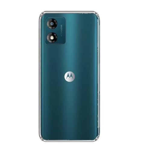 Image of Amazon Brand - Solimo Clear Back Cover Case for Moto E13 | Shock Proof Design | Transparent Back Cover for Moto E13 (TPU, Transparent)