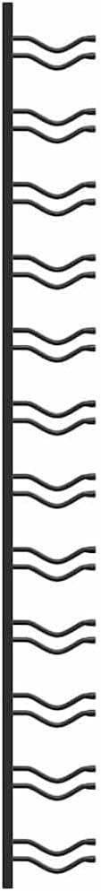 vidaXL 12-Bottle Wall Mounted Wine Rack - Durable Powder-Coated Iron, Stylish Storage Solution, Modern Black Finish, Includes Mounting Materials - Great for Home, Bar, or Wine Cellar