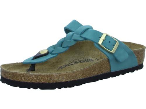 Birkenstock Gizeh Flip Flops Damen White Flip Flops Schuhe, Biscay Bay, L, Größe 44