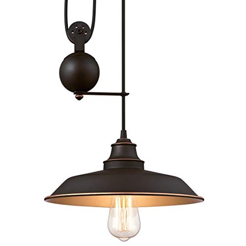 Luminaria colgante de interior para crear ambiente en tu comedor con bronce frotado 63632 3