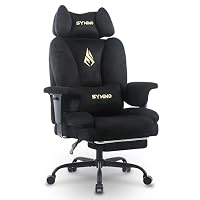 Symino Sofa-Like Gaming Chair with Enveloping Seating Experience, Black