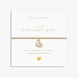 Joma Jewellery A Little Gold BIRTHDAY GIRL Bracelet | 17.5cm Stretch Adjustable Wrist Stacking Bracelet