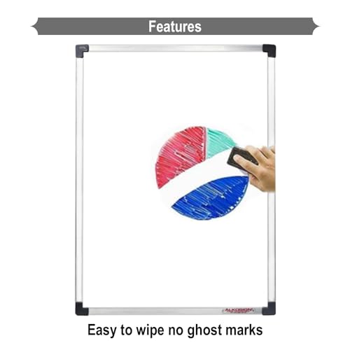 Image of ALKOSIGN Platinum Series Magnetic White Board (3ft x 3ft) Resin Coated Surface, Magnet Friendly White Board Dry Erase, Writing Board, Smart Board, for Teaching, Home, Kids Study Room, Cafes etc.