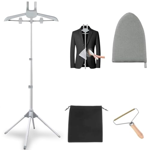 Steamer Stand for Clothes - Adjustable Steamer Rack, Portable Steaming & Ironing Stand - Grey