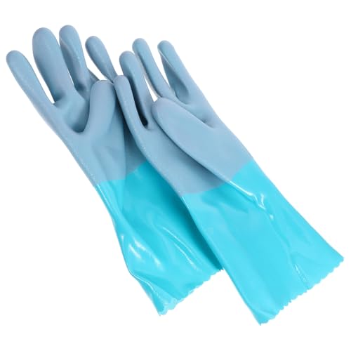 SAFIGLE Guantes Anticorte de Goma Antideslizantes para Manipular Mariscos Cortos Resistentes a Perforaciones para Limpieza de Pescado y Tareas de Cocina