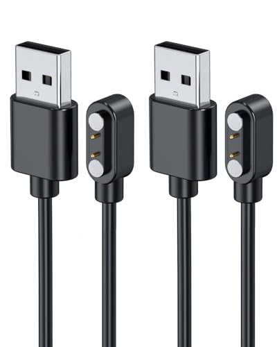 Câble de charge pour montre LZBWOL KW 296 | Lot de 2 cordons USB magnétiques
