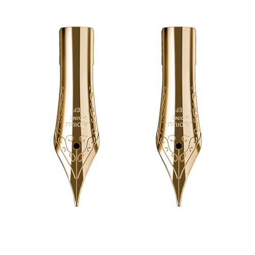 2x Fountain Pen Replacement Nib Special Spare Nib for Wings Pilot Fountain Pen 78G 88G KaKuno Desk Pen (Gold Nib EF x 2)