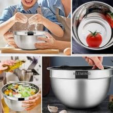 Conjunto de Bowl Kleming, Tigela, Vasilha, Leves, Resistentes e Duráveis, Ideais para Mistura e Arma
