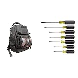Klein Tools 55485 Tool Bag Backpack, Durable Electrician Backpack & Klein Tools 85076 Screwdriver...