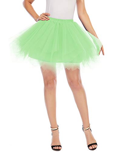 Meetjen Faldas Tul Mujer Enaguas Plisada Fiesta Rockabilly Traje de Danza Tutu Ballet Mint M Cover