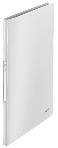 Leitz 39580099 A4 Display Book, 20 Pockets, 40 Sheet Capacity, Transparent Pockets, Arctic White, Style Range, 39580004