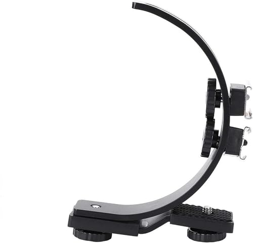 Dslr ve Aynasız Makineler için C-Shape Flaş, LED ve Holder Braketi