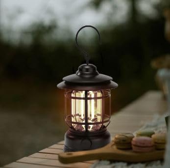BLEQYS® LED Camping Light Retro Style Lighting Battery Type-c Rechargeable Dimmable Tent Lamp Outdoor Portable Waterproof Flashlight Lanterns Lightweight for Courtyard Hiking Power Outages Emergency (B0CW5RDTXG) Amazon Price History, Amazon Price Tracker