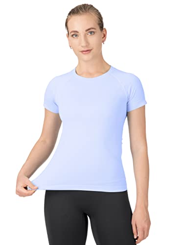 Image of MathCat Seamless Workout Tops for Women Short Sleeve Yoga Running Shirts,Breathable Athletic Compression Shirt Women XS-XL