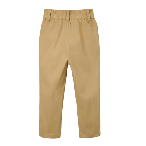 HILEELANG Kids Boy School Uniform Pants Stretch Cotton Chino Navy Khaki Trousers Sizes 4-16, 1 or 2 Pack3