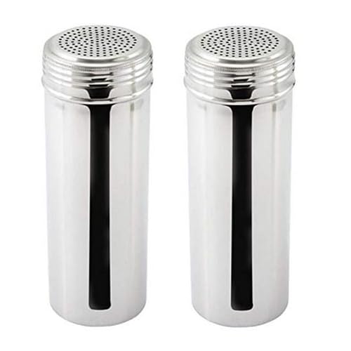 Stainless Steel Dredge Shaker, Without Handle 22-Ounce, Set of 2 (Large)