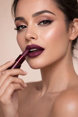 Image of Mars-Matte Creamy Lipstick | Non-drying, Highly pigmented Lipstick | Shade- multisades, 3.8gm| (Plum)