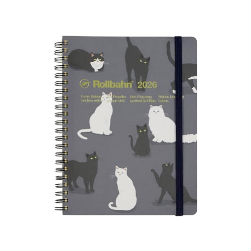 【デルフォニックス手帳 2026年版／2025年10月始まり】ロルバーンダイアリー アニマル A5 スケジュール帳 マンスリー（ブルーグレー）のサムネイル