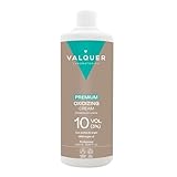 VALQUER Crema Ossidante Premium 10 Volumi 3% | Perossido di Idrogeno Conduttore per Colorazione e Decolorazione Capelli | Crema Ossigenata con Olio di Argan | Uso Professionale Parrucchiere | 1L