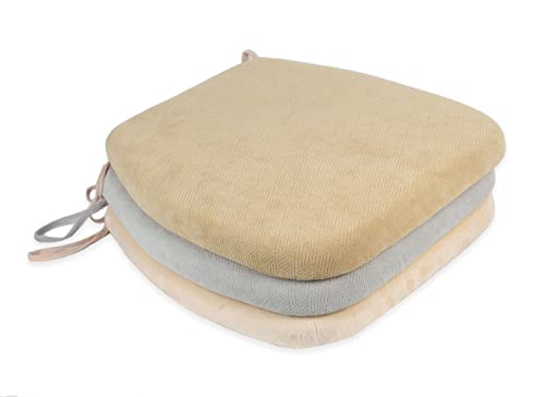 Sigmat Dining Chair Cushion 16.5"X16"X1.5" Memory Foam Washable Kitchen Chair Seat Cushion Pads Beige #TOP4