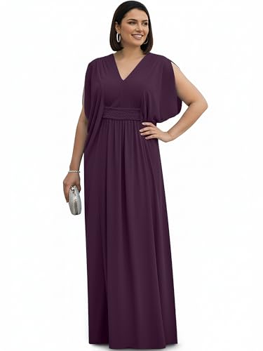 Image of KOH KOH Womens Long V-Neck Grecian Goddess Wedding Guest Maxi Dress Gown