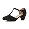 Damen Mary Jane Pumps Mit Blockabsatz - Vintage Style Mit Klettverschluss